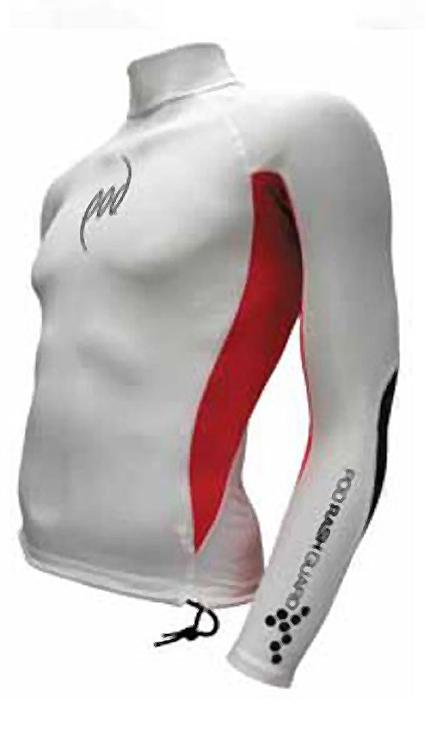 POD Rash Guards Pro Series - blanc / rouge