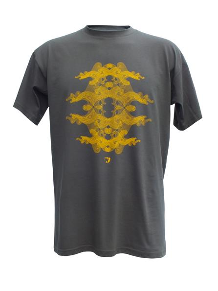 WEIRDWAVE Fractal Waves Tee-shirt Khaki