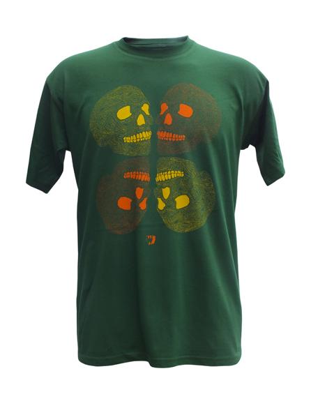 WEIRDWAVE Skull Tee-shirt Bottle Green