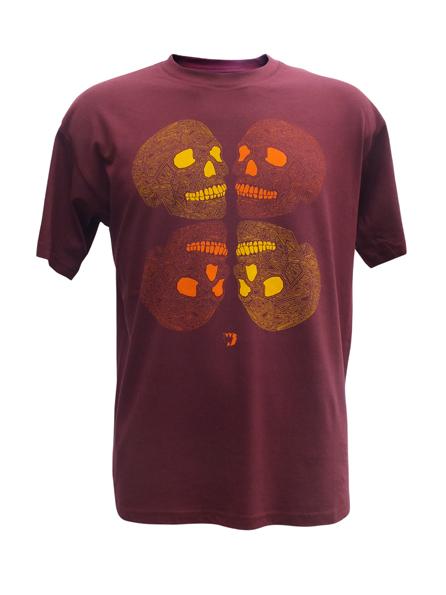 WEIRDWAVE Skull Tee-shirt Burgundy